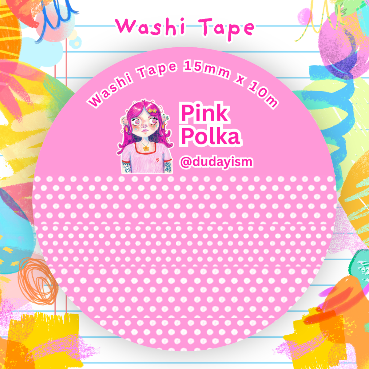 (UPCOMING) Pink Polka - Washi Tape
