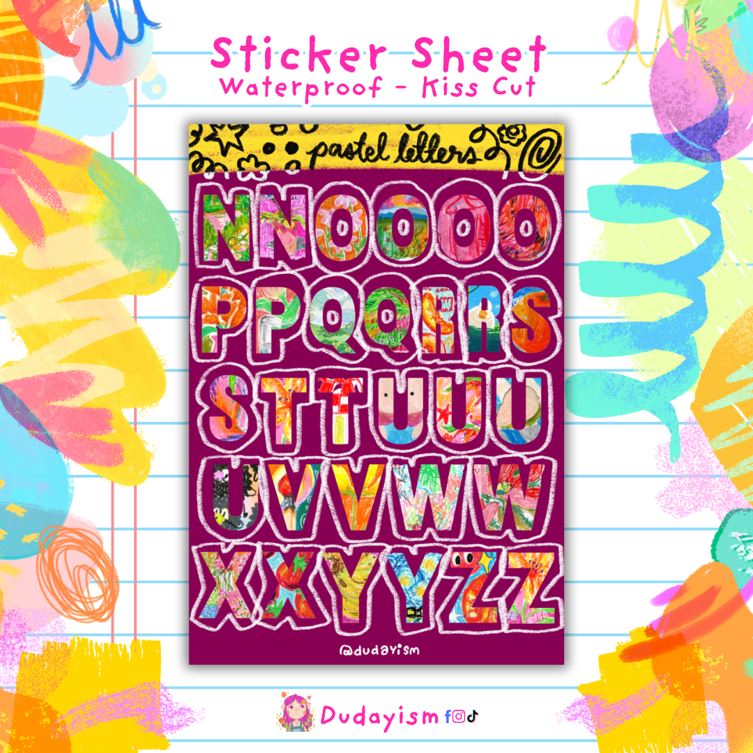 Pastel Letters - Sticker Sheet