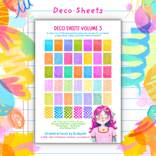(PRE-ORDER) Deco Sheets Volume 3 (Hand-Painted Designs for Journaling)