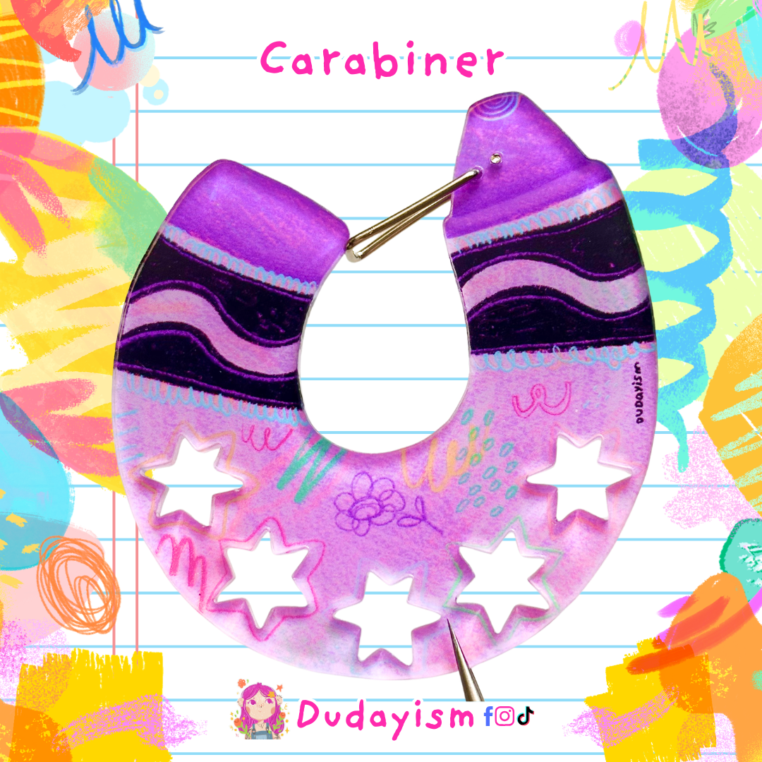 Crayon: Purple - Carabiner