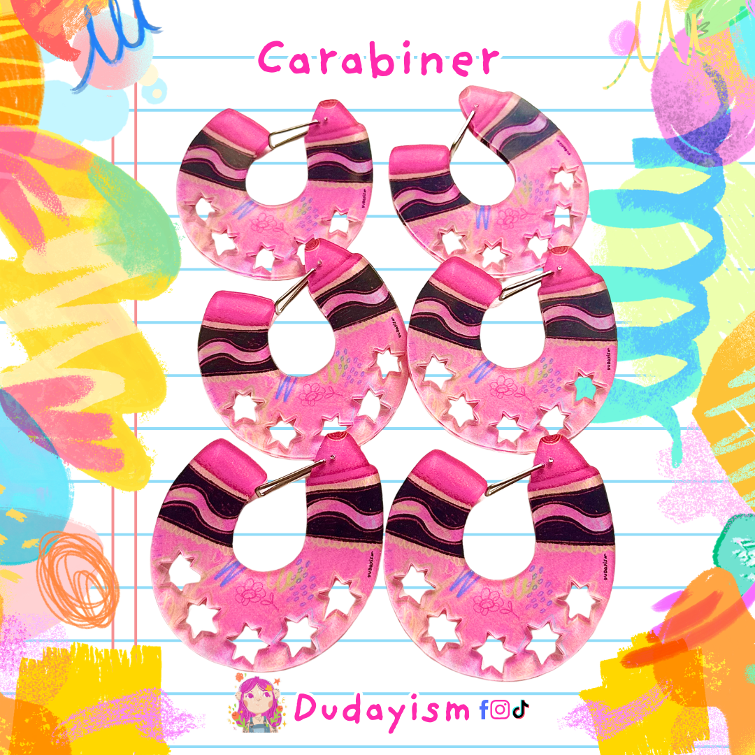 Crayon: Pink - Carabiner