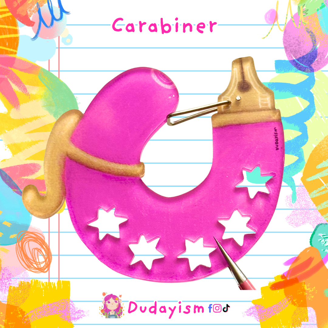 Fountain Pen: Pink - Carabiner
