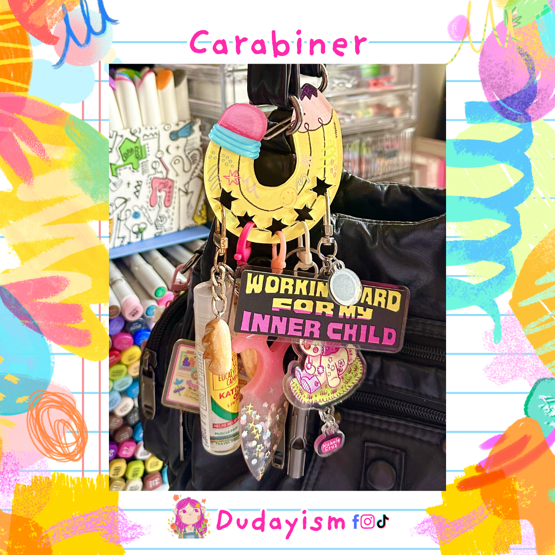 Crayon: Pink - Carabiner