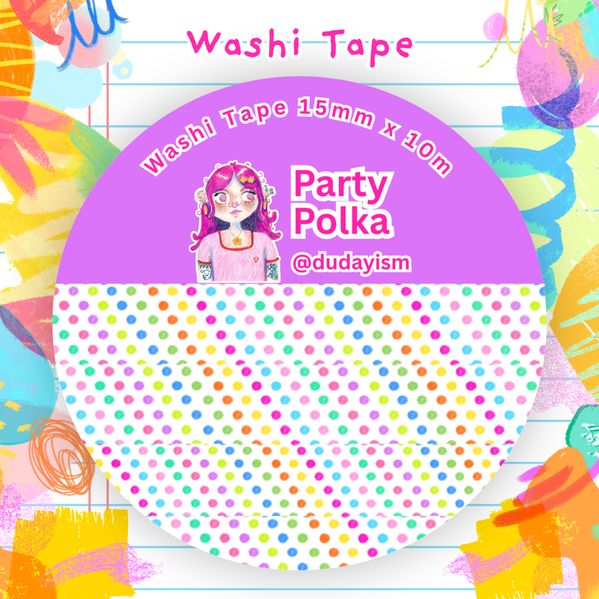 (UPCOMING) Party Polka - Washi Tape