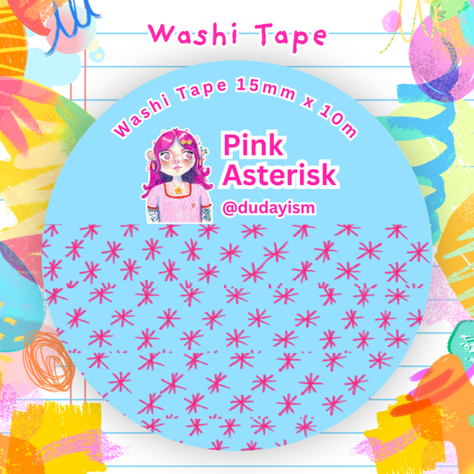(UPCOMING) Pink Asterisk - Washi Tape