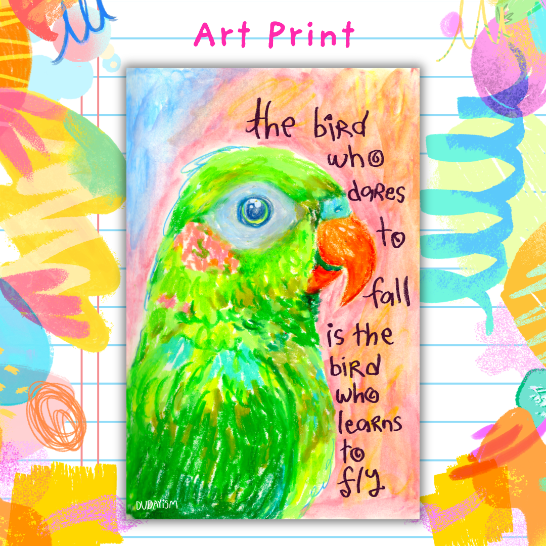 The Bird Who Dare To Fall - Art Print