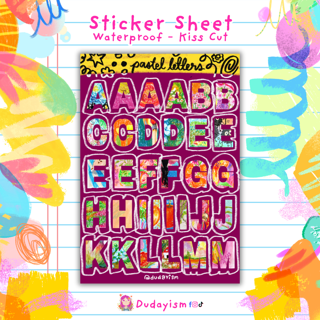 Pastel Letters - Sticker Sheet