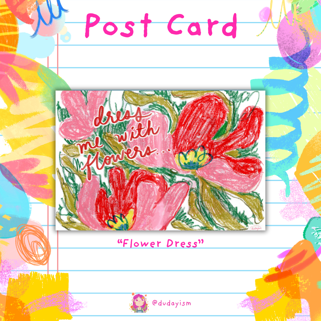 Dress Me With Flowers - Post Card & Art Print