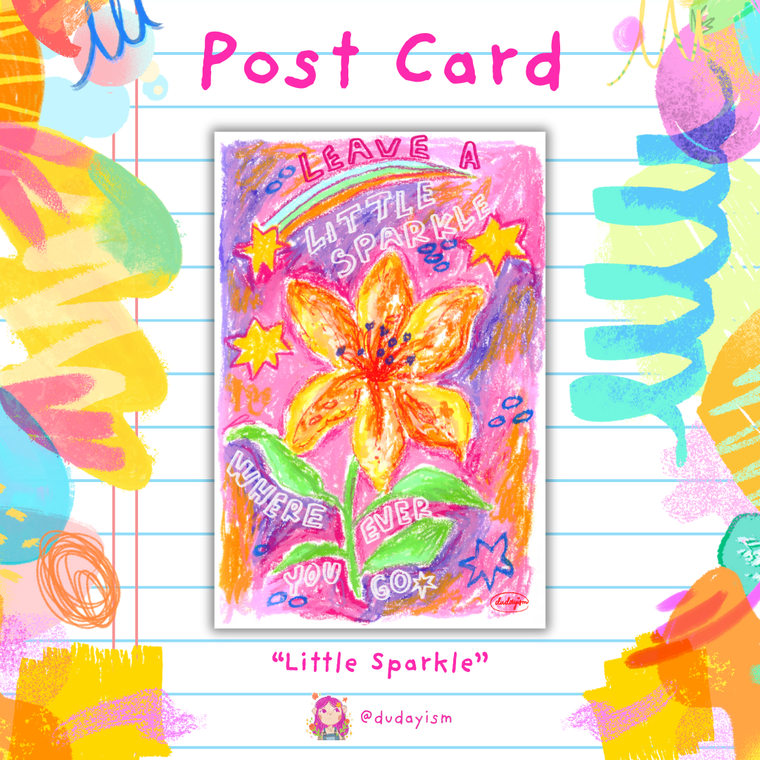 Leave A Little Sparkle - Post Card & Art Print