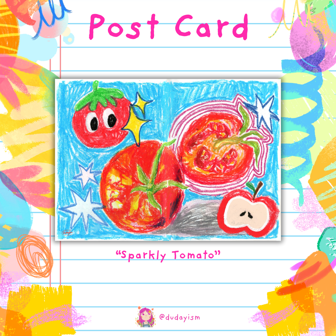 Sparkly Tomato - Post Card & Art Print