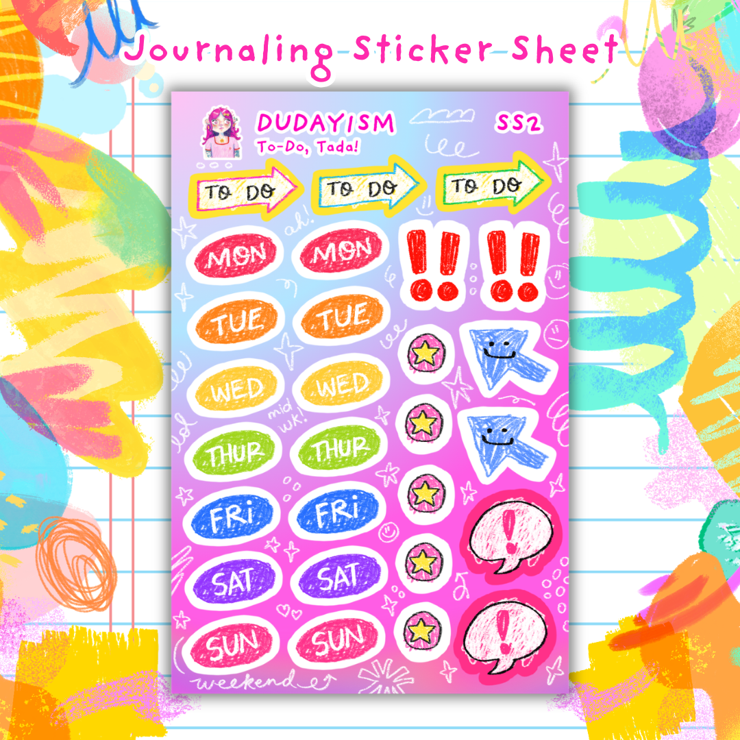 To-Do, Tada! - Journaling Sticker Sheet 2
