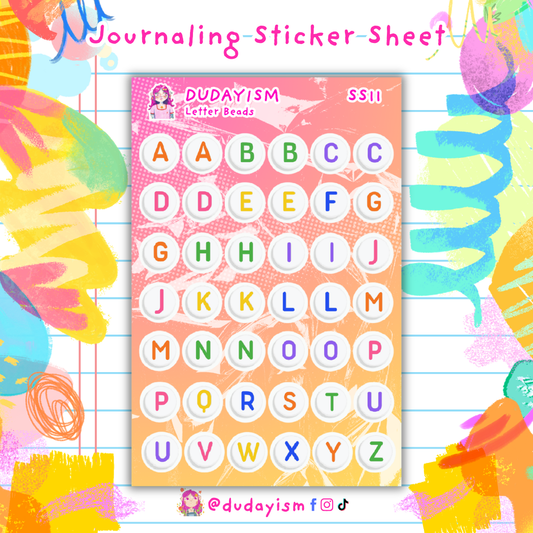 Letter Beads - Journaling Sticker Sheet 11
