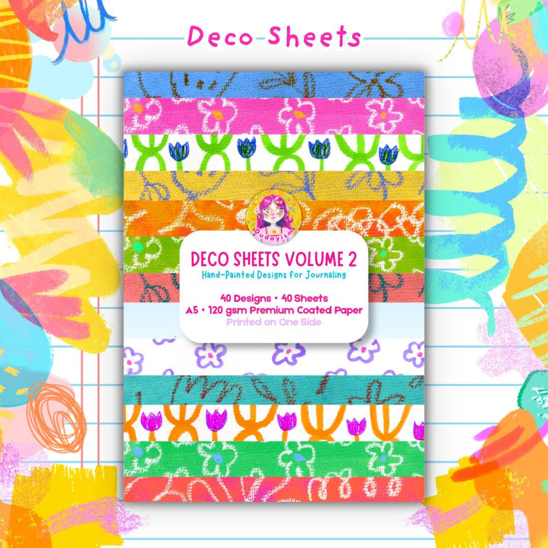 (PRE-ORDER) Deco Sheets Volume 2 (Hand-Painted Designs for Journaling)