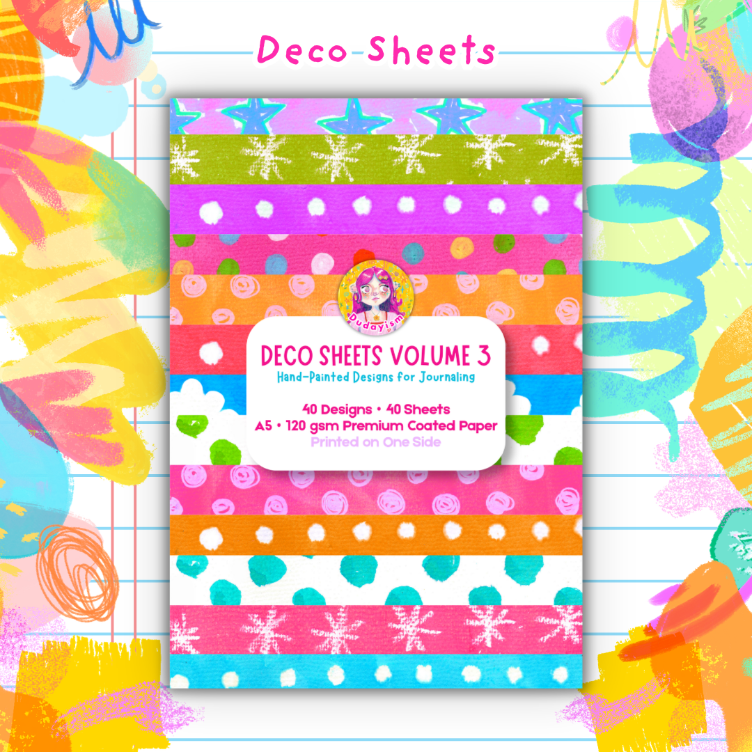 (PRE-ORDER) Deco Sheets Volume 3 (Hand-Painted Designs for Journaling)
