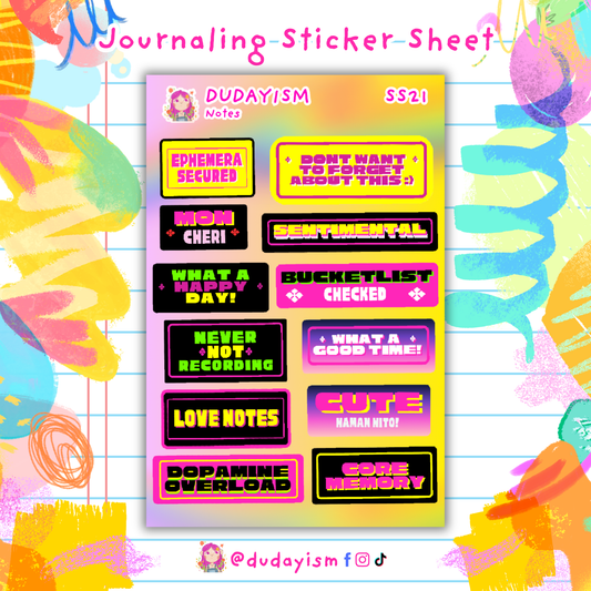 Notes - Sticker Sheet