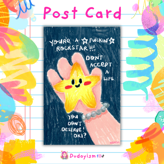 You're A Fucking Rockstar - Post Card & Art Print